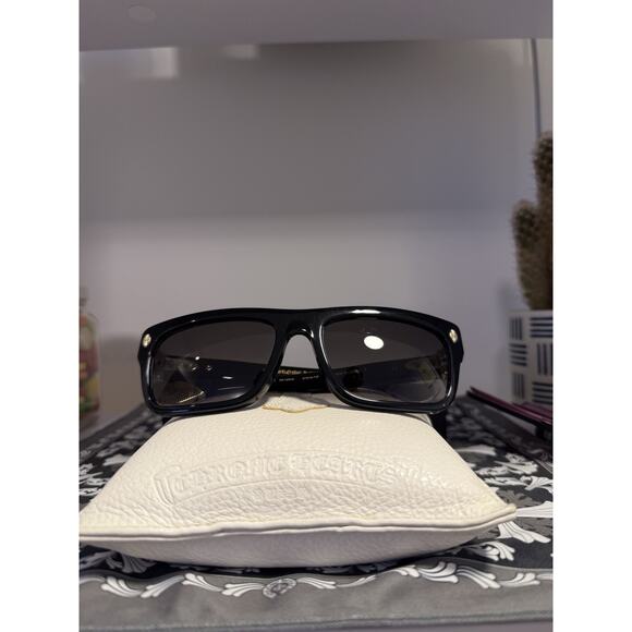 Chrome Hearts Sluss Bussin II Black/18K Gold Plated Sunglasses